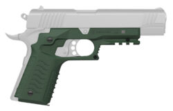Recover Tactical CC3H03 Grip & Rail System  OD Green Polymer Picatinny for Standard Frame 1911