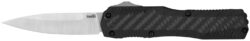 Kershaw 9000CF Livewire  3.35" OTF Dagger, Plain Black PVD CPM MagnaCut Steel Blade, Black Anodized Aluminum Handle