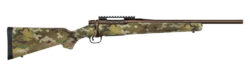 Mossberg 28276 Patriot  Compact 308 Win 5+1 18" Patriot Brown Cerakote Threaded Bull Barrel, Patriot Brown Cerakote Steel Receiver w/Picatinny Rail, MultiCam Fixed Synthetic Stock