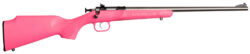 Crickett KSA2221 Youth  22 LR 1rd 16.12" Stainless Single Shot Barrel, Blued Stainless Steel Receiver, Pink Fixed Synthetic Stock, Right Hand