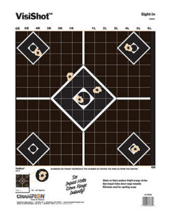 Champion Targets 45804 VisiShot  5-Diamond Paper Hanging Pistol/Rifle 13" x 18" Black/White 10 Pack
