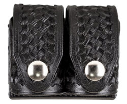 HKS 203BLBN SpeedLoader Case  Double Large Black Hytrel Belt Loop Belts 2.25" Wide